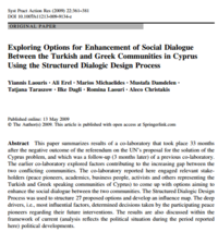 Exploring Options for Enhancement of Social Dialogue Between the Turkish and Greek Communities in Cyprus Using the Structured Dialogic Design Process