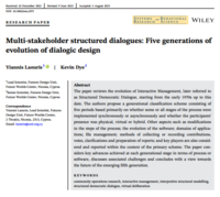 Multi-stakeholder structured dialogues: Five generations of evolution of dialogic design