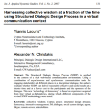 Harnessing collective wisdom at a fraction of the time using Structured Dialogic Design Process in a virtual communication context
